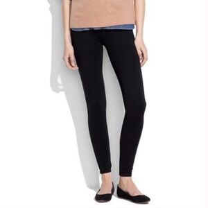 Madewell Skinny Skinny Ponte Zip Pant in black Size 0